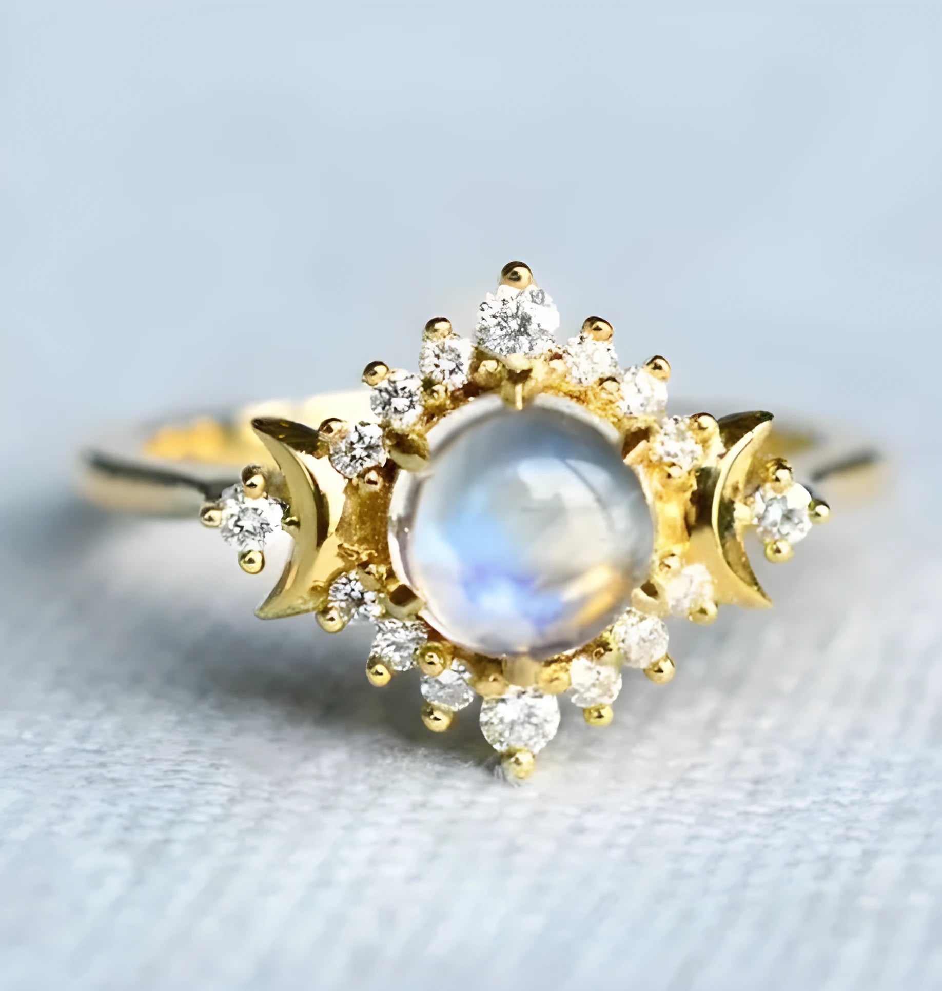 Set of gold and rose gold adjustable fashion rings on a plain background showing stackable design