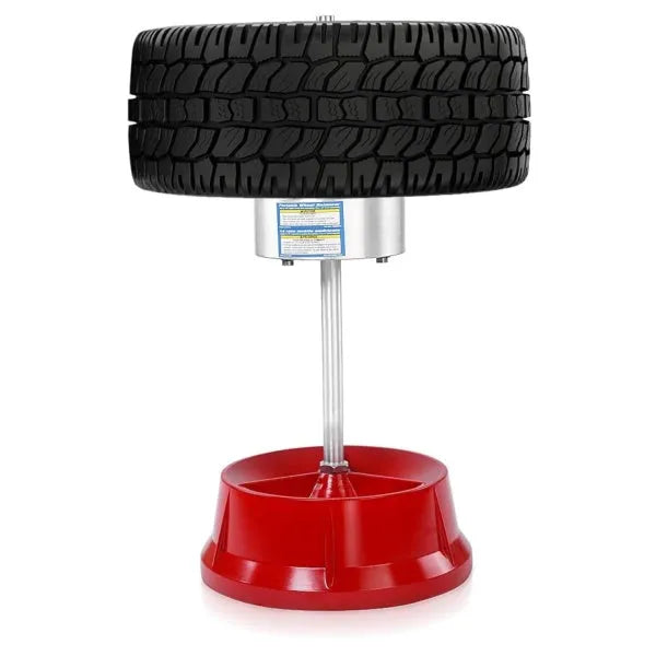 Portable aluminium hub balancer with bull's eye level on enamel base