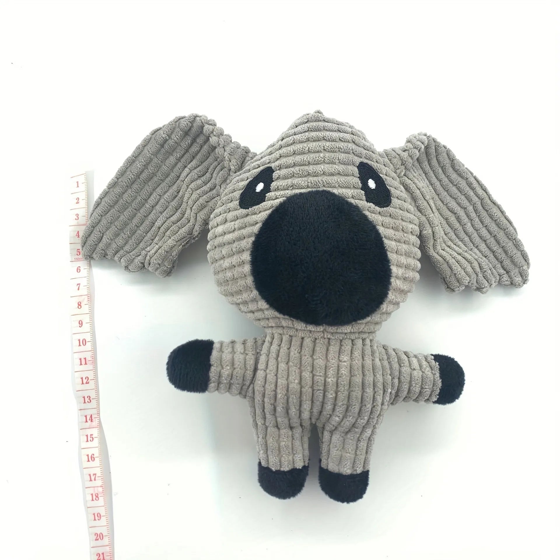 Colourful animal-shaped plush dog chew toy with squeaker for small dogs.
