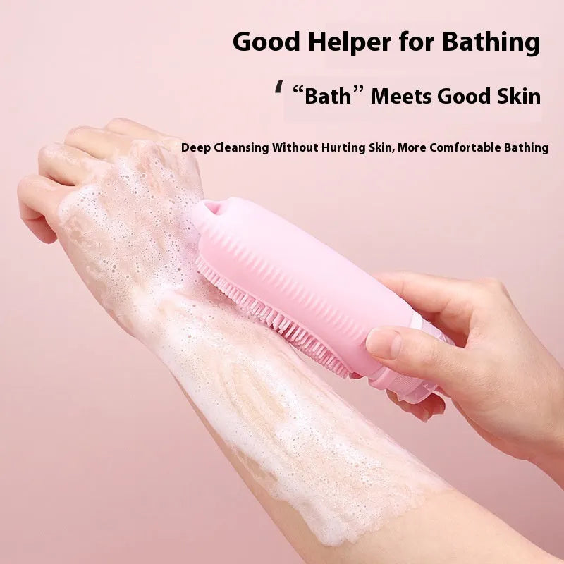 Silicone bath brush storage bottle in various colours with 100ml capacity