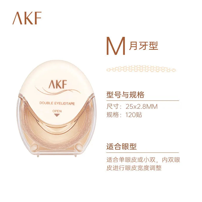 Clear lace double eyelid stickers roll with crescent and olive shapes for Asian eyelids
