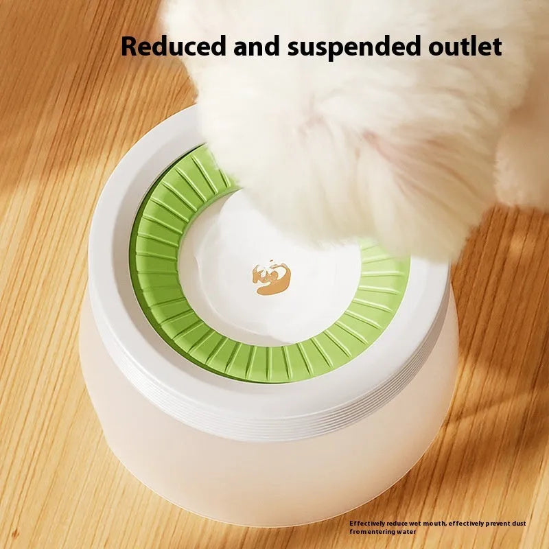 Non-wet mouth suspension bowl for medium and small dogs and cats in blue, green and brown colours