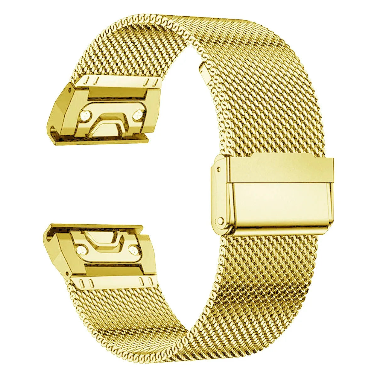 Stainless steel watch strap for Garmin Fenix 7X and 6X models in silver, black, gold, rose gold colours
