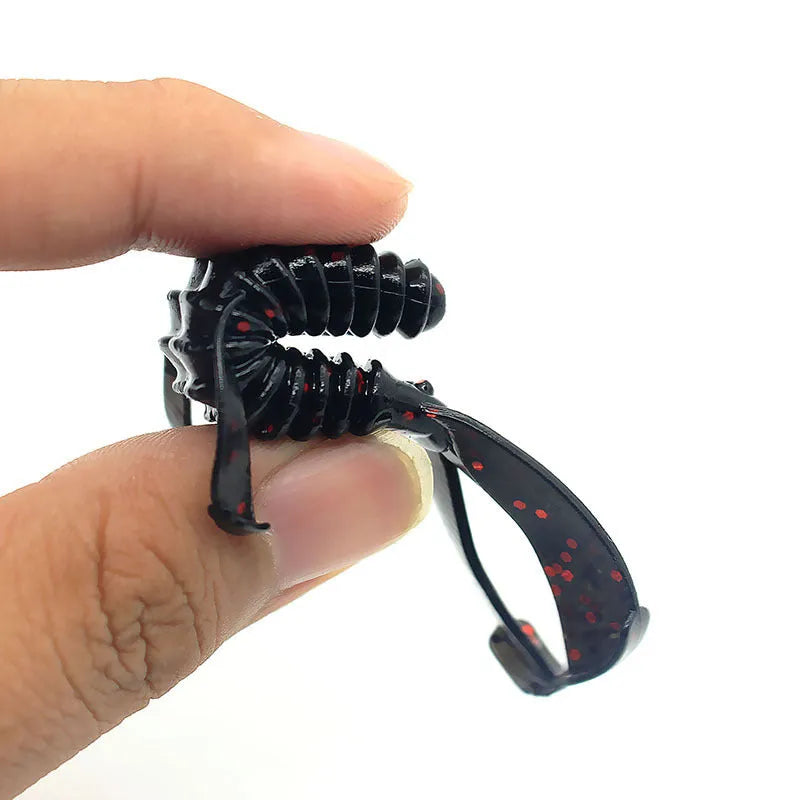 Soft plastic fishing lure in various colours showing 8cm and 12cm size options for freshwater and saltwater fishing