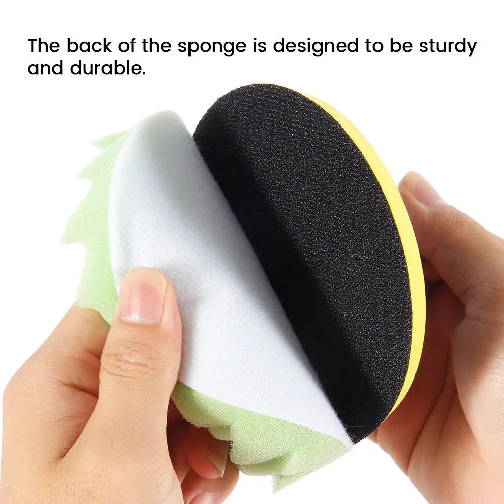 35-piece car polishing disc set with 80mm sponge pads and back fleece layer for 3-inch backing plate