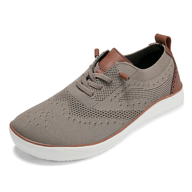 Widened fattened big last mesh walking shoes for men with flat heel, available in multiple colours and sizes 39 to 48