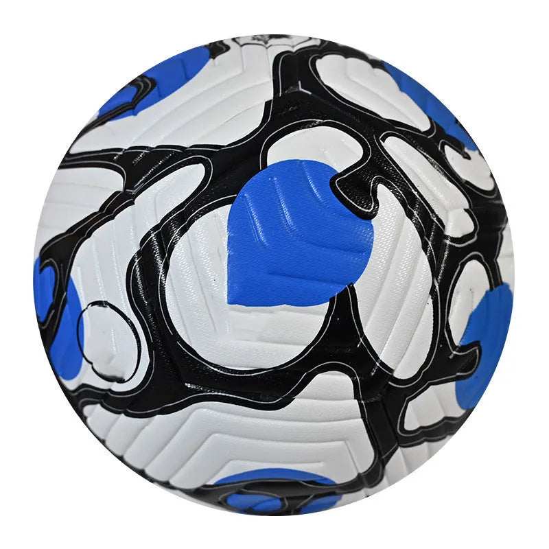 Kick-resistant seamless hot bonding football in No. 5 size, PU leather cover with butyl inner tube