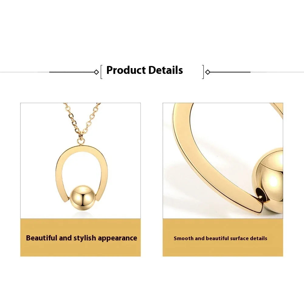 Stainless steel cross chain necklace with geometry pendant in gold or silver electroplated finish