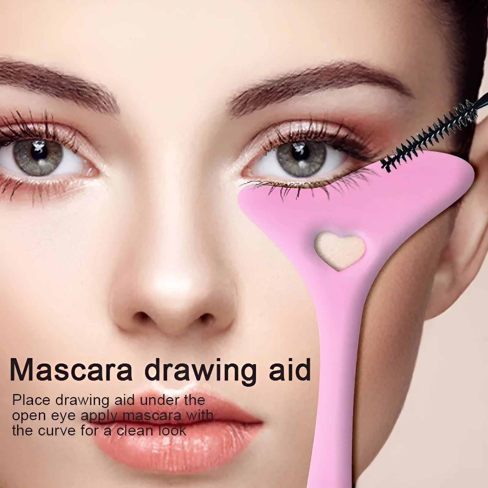 Four reusable silicone winged eyeliner stencils in pink, blue, purple, and yellow on a white background