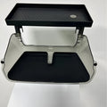 Black ABS storage box for Tesla Model 3 and Y, positioned under the centre touchscreen.