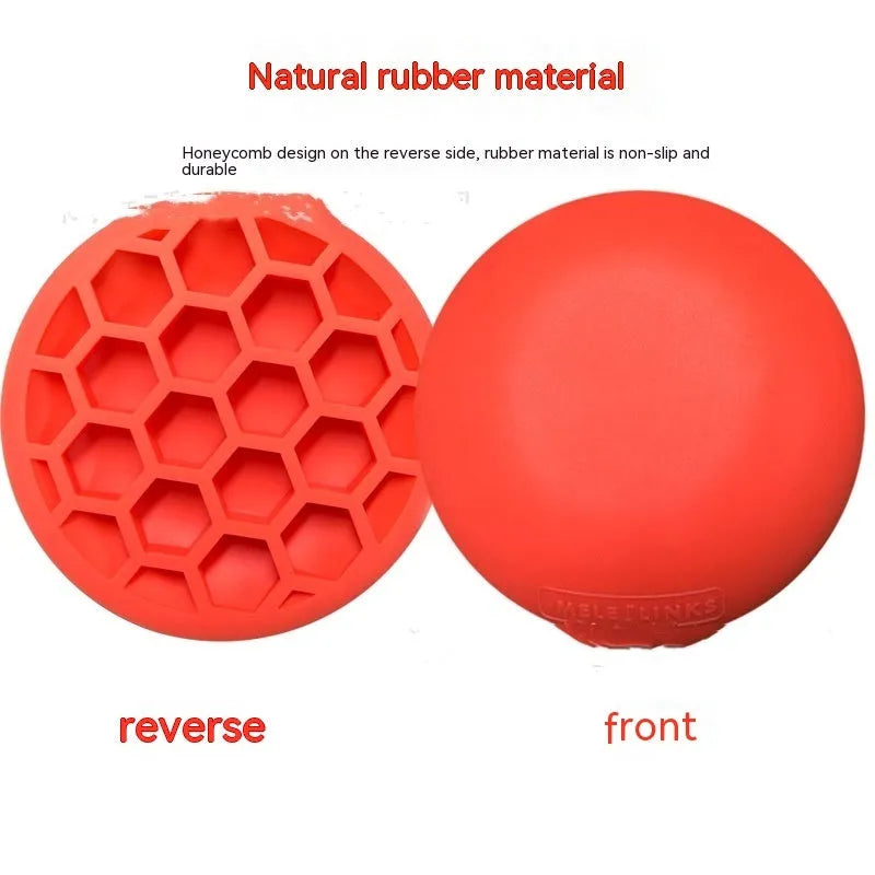 Orange natural rubber golf strength training mat for centre of gravity practice