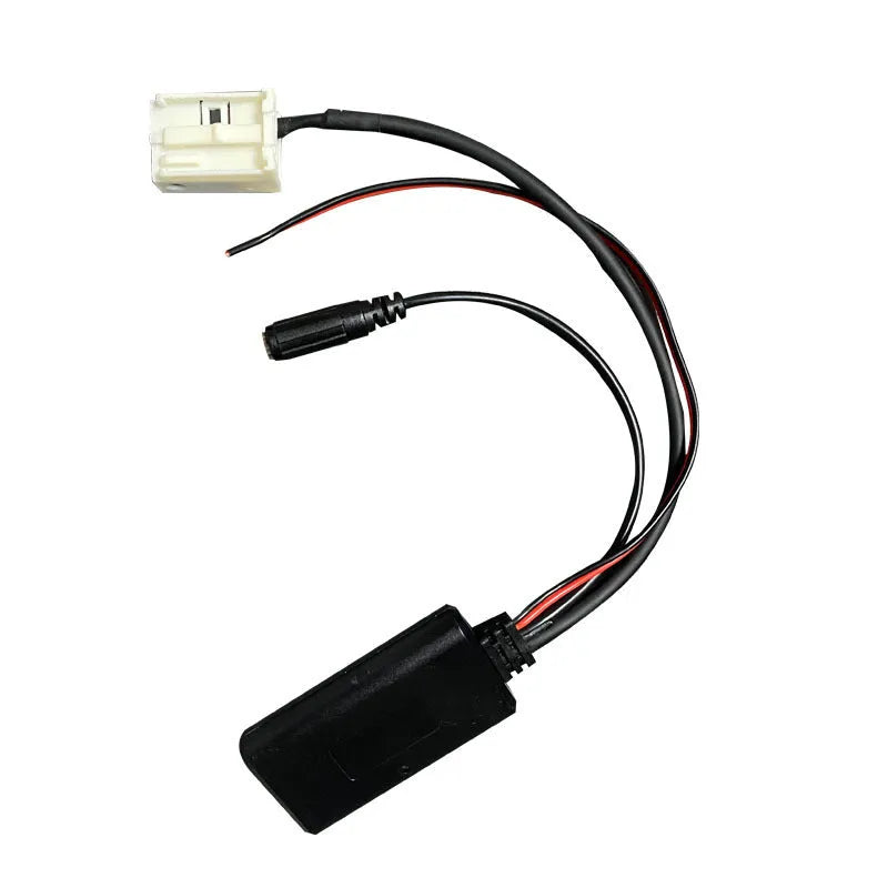 Bluetooth AUX cable adapter for Citroen and Peugeot RD4 car stereos with optional microphone.