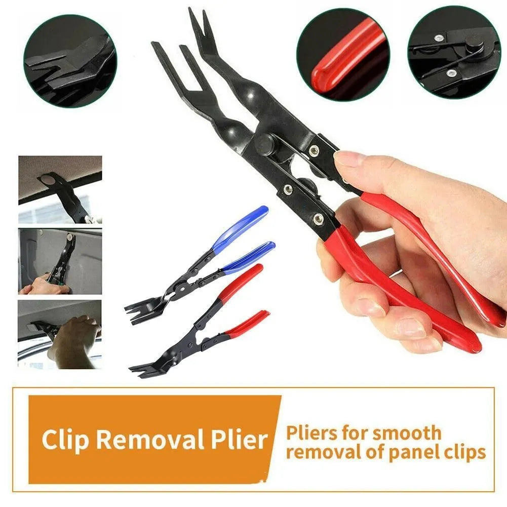 Blue automotive door panel removal pliers with 240mm forged steel construction