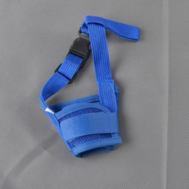 Adjustable plastic dog safety muzzle in multiple colours and sizes for biting control