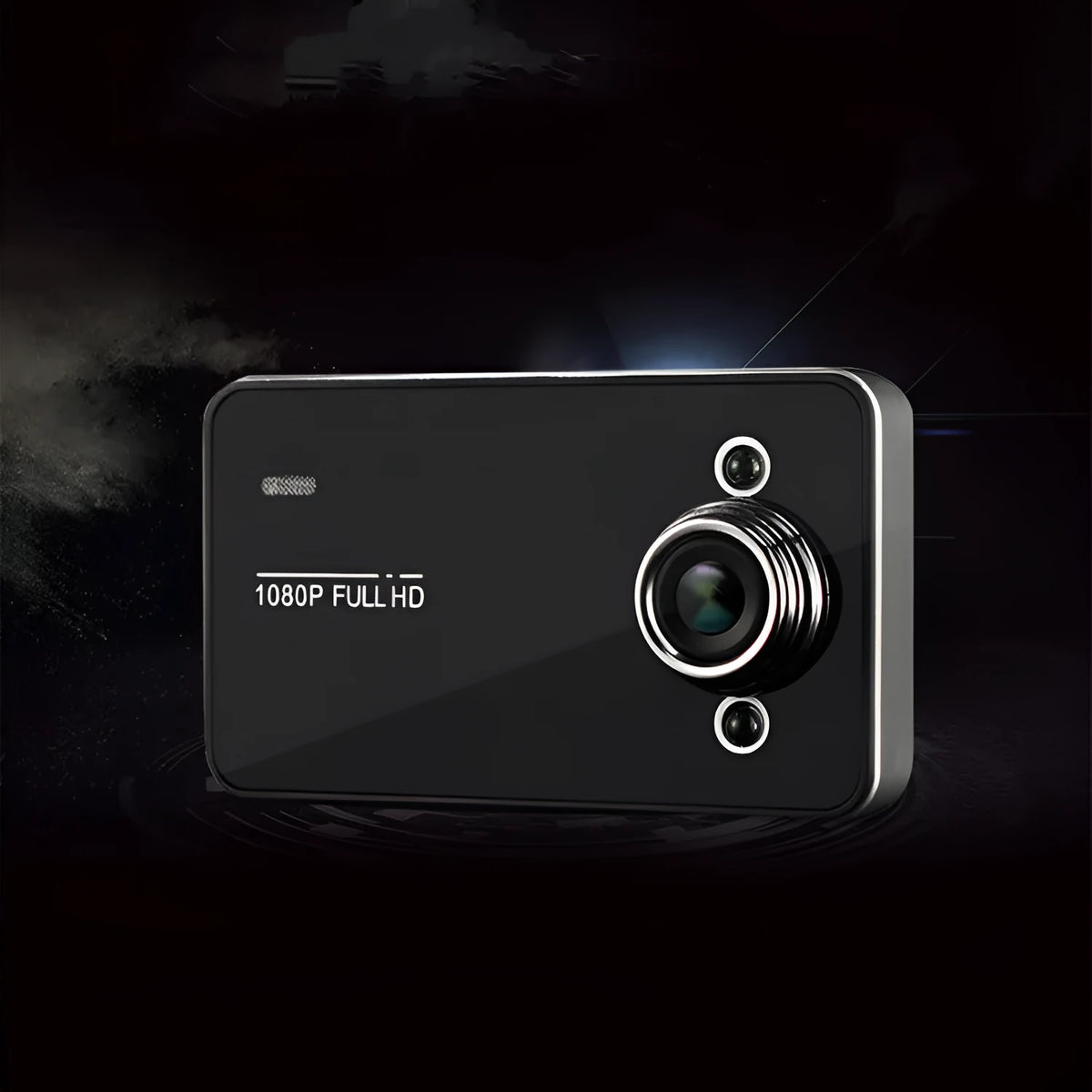 K6000 black hidden car driving recorder with 140 degree front lens mounted behind rearview mirror