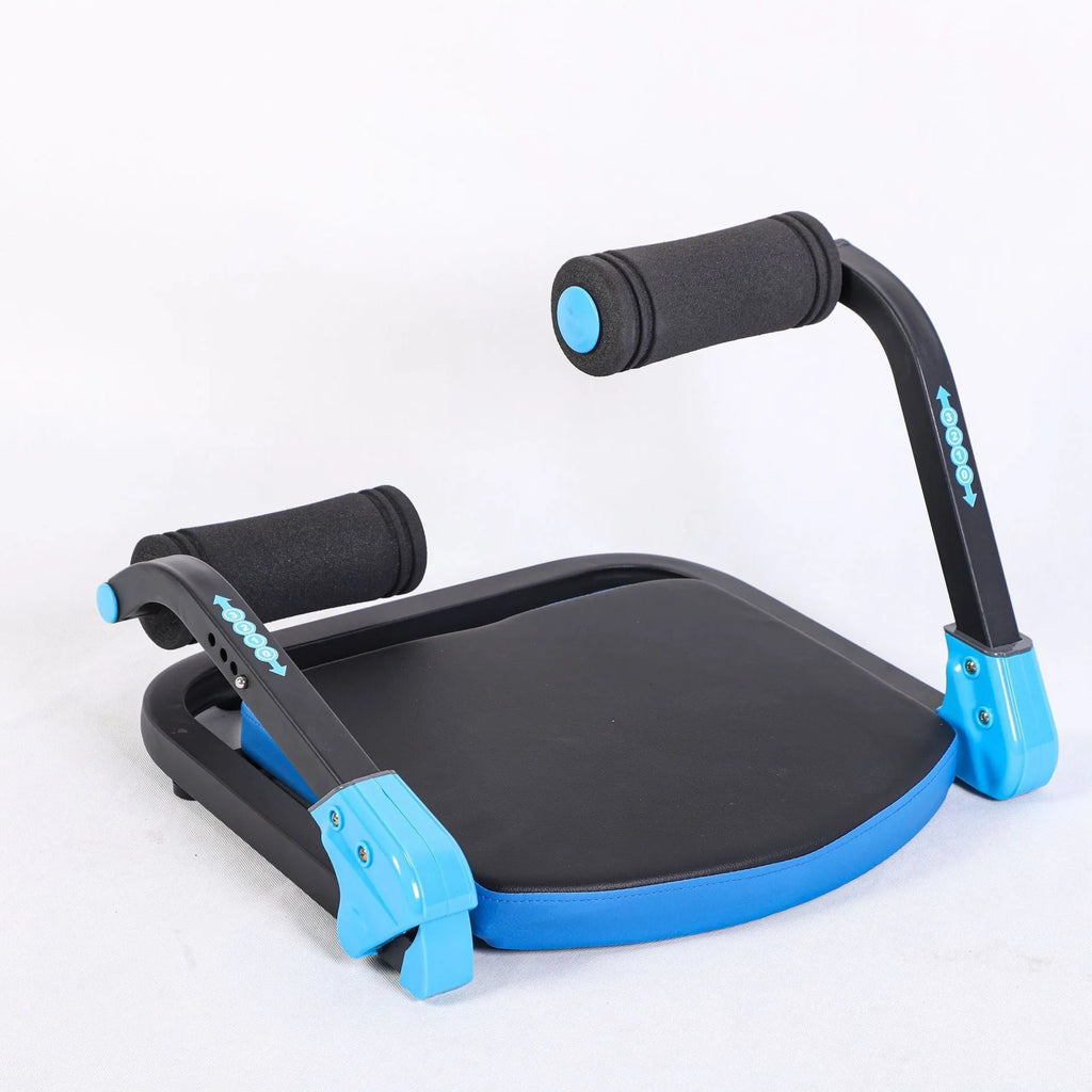 Mini multifunctional abdominal device for fitness training in sky blue or red colour