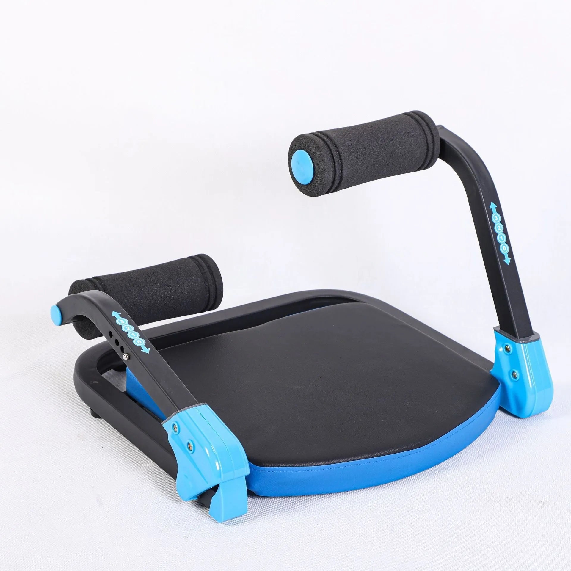 Mini multifunctional abdominal device for fitness training in sky blue or red colour