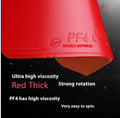 Fast Attack Sticky Classic-50 table tennis bat with anti-rubber in red or black, thick or medium thick sponge options.