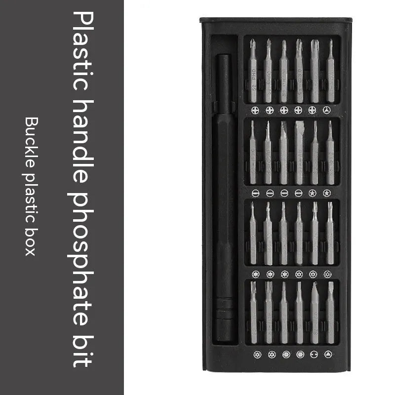 24 in one magnetic precision screwdriver repair tool set with aluminium handle and 4mm bits.
