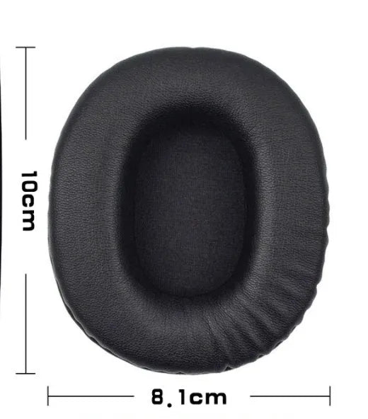 Pair of black PU leather replacement earpads for Sony MDR-1R headphones