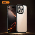 Transparent magnetic iPhone 16 case showing MagSafe compatibility and drop-resistant construction
