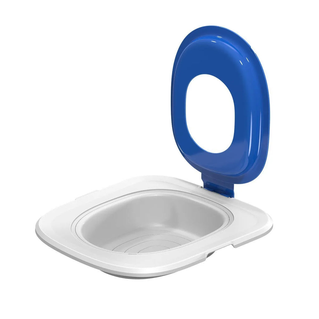 Fifth generation cat toilet training tray with integrated mat in blue, grey or green ABS plastic