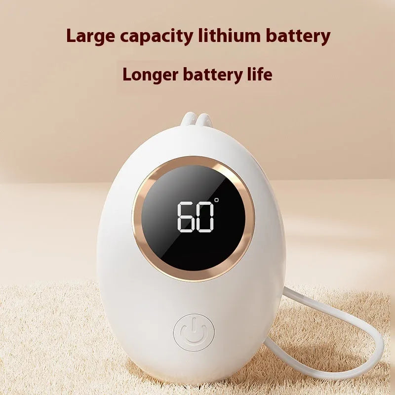 USB digital display hand warmer power bank in pink, blue, green, or white colours