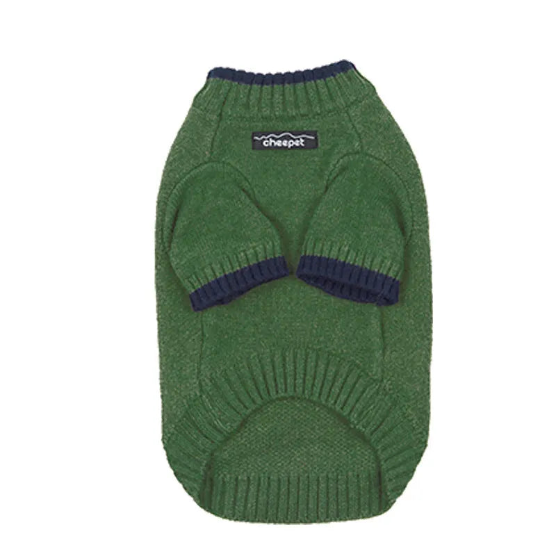 Wool pet sweater with two legs design in Crown Blue colour on dog
