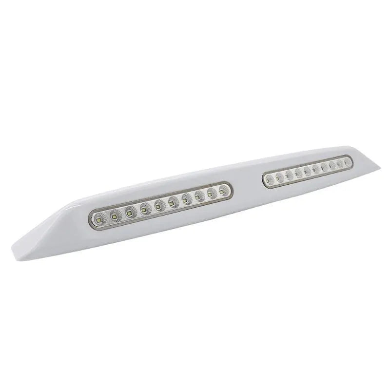 Silver LED roof light 6W 700 lumen for caravan yacht retrofit on a white surface