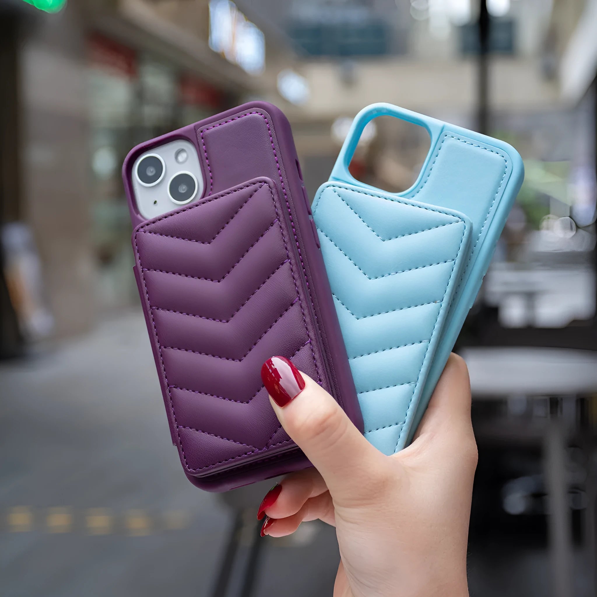 Flip PU leather crossbody phone case with shoulder strap for Apple iPhone, multi colour options including black pink purple blue beige