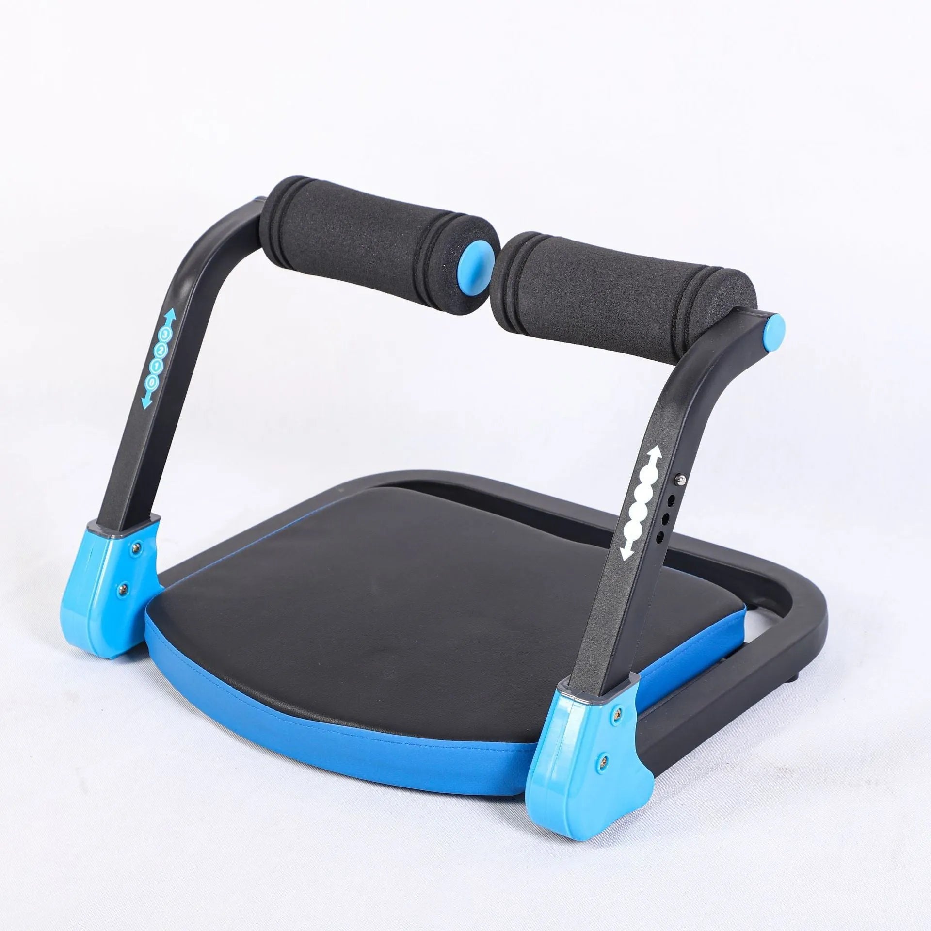 Mini multifunctional abdominal device for fitness training in sky blue or red colour