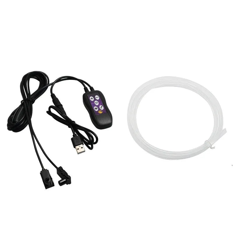 Car LED atmosphere light with USB connection for centre console and instrument panel colour changing illumination