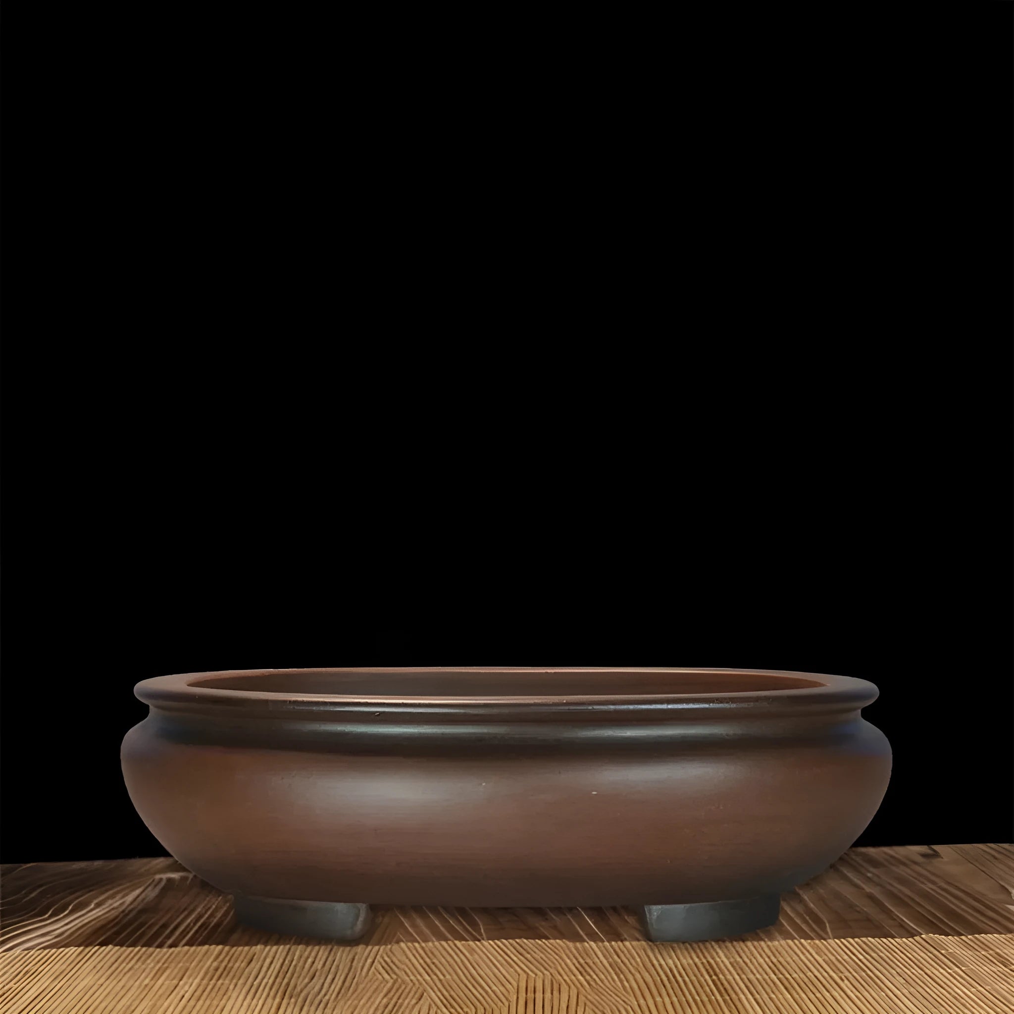 Purple clay handmade classical style desktop flowerpot measuring 58x47x18cm