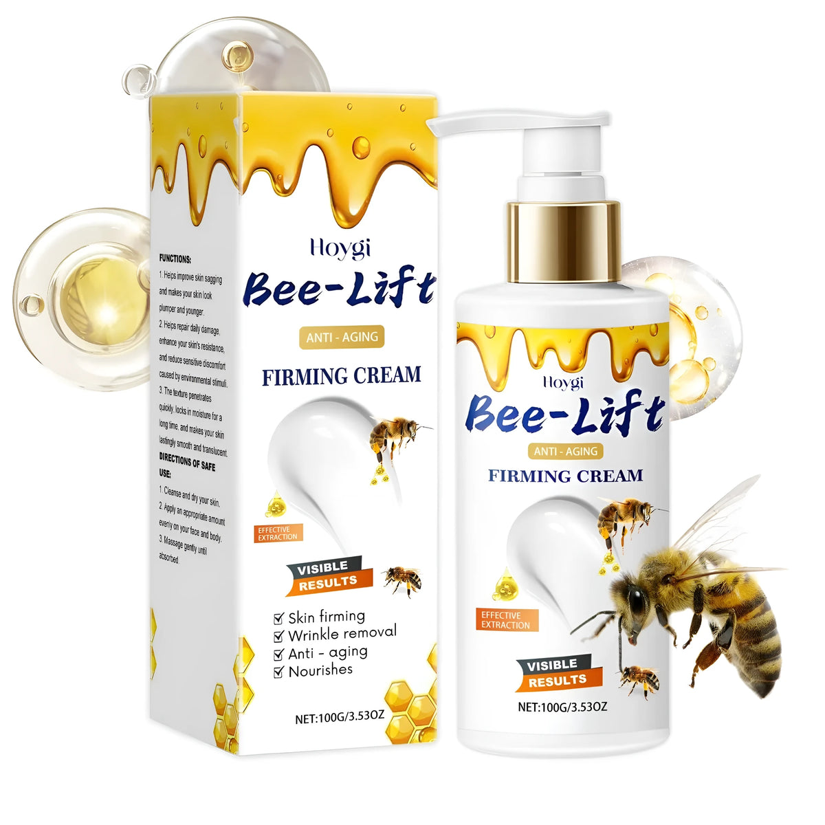 100g jar of firming cream with bee venom and hyaluronic acid