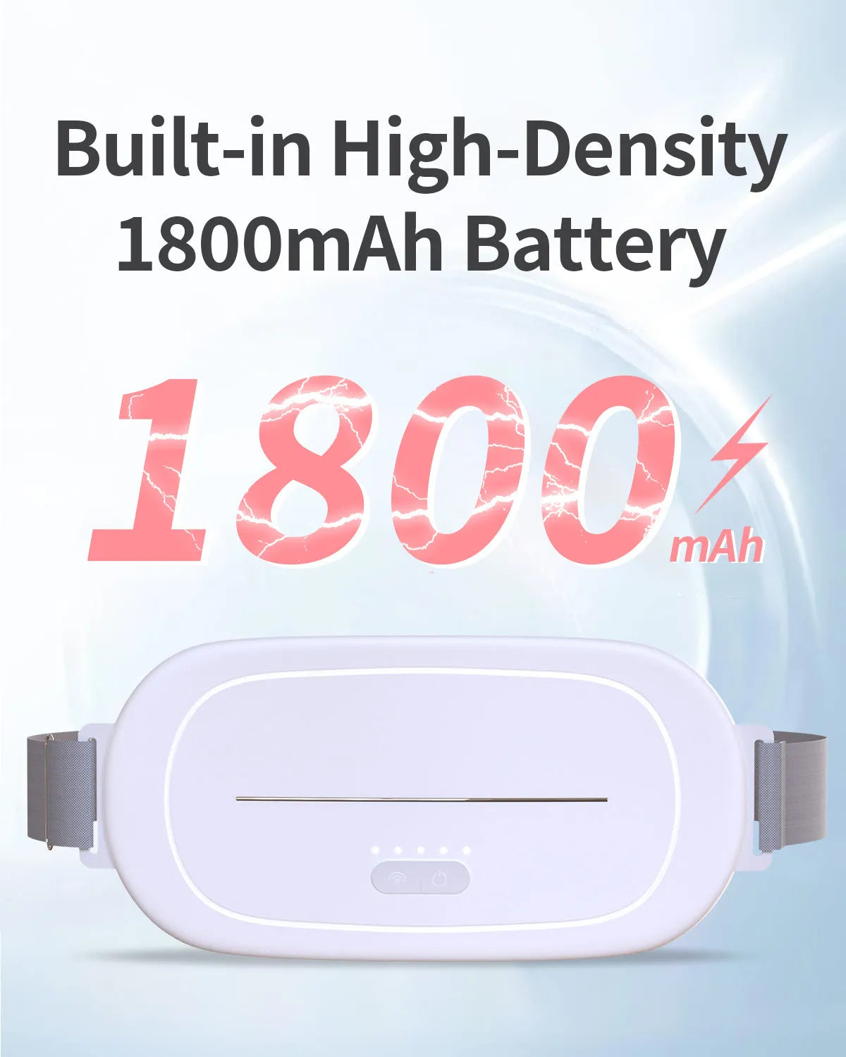 White uterine warming device sitting on its wireless charging base.
