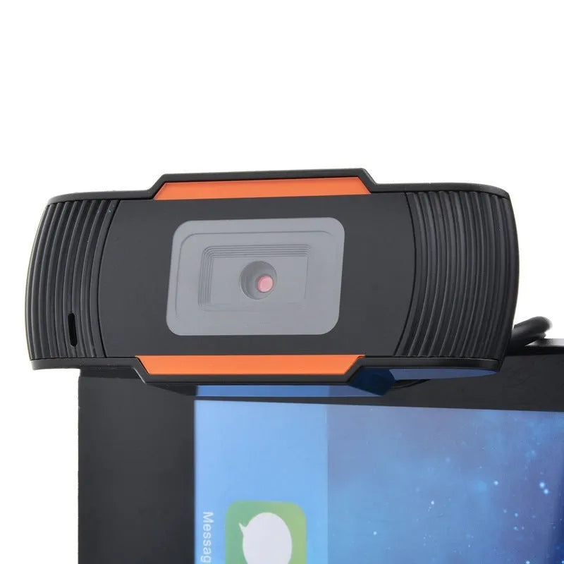 12.0MP USB 2.0 web cam in black and silver with built-in microphone and 140cm cable