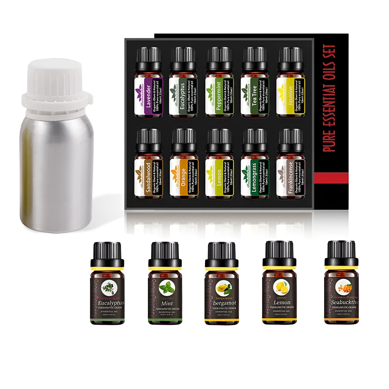 10ml lavender tea tree essential oil in a glass bottle with dropper