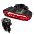 USB rechargeable bike brake taillight with LED light, remote control, and waterproof casing for mountain bicycle safety