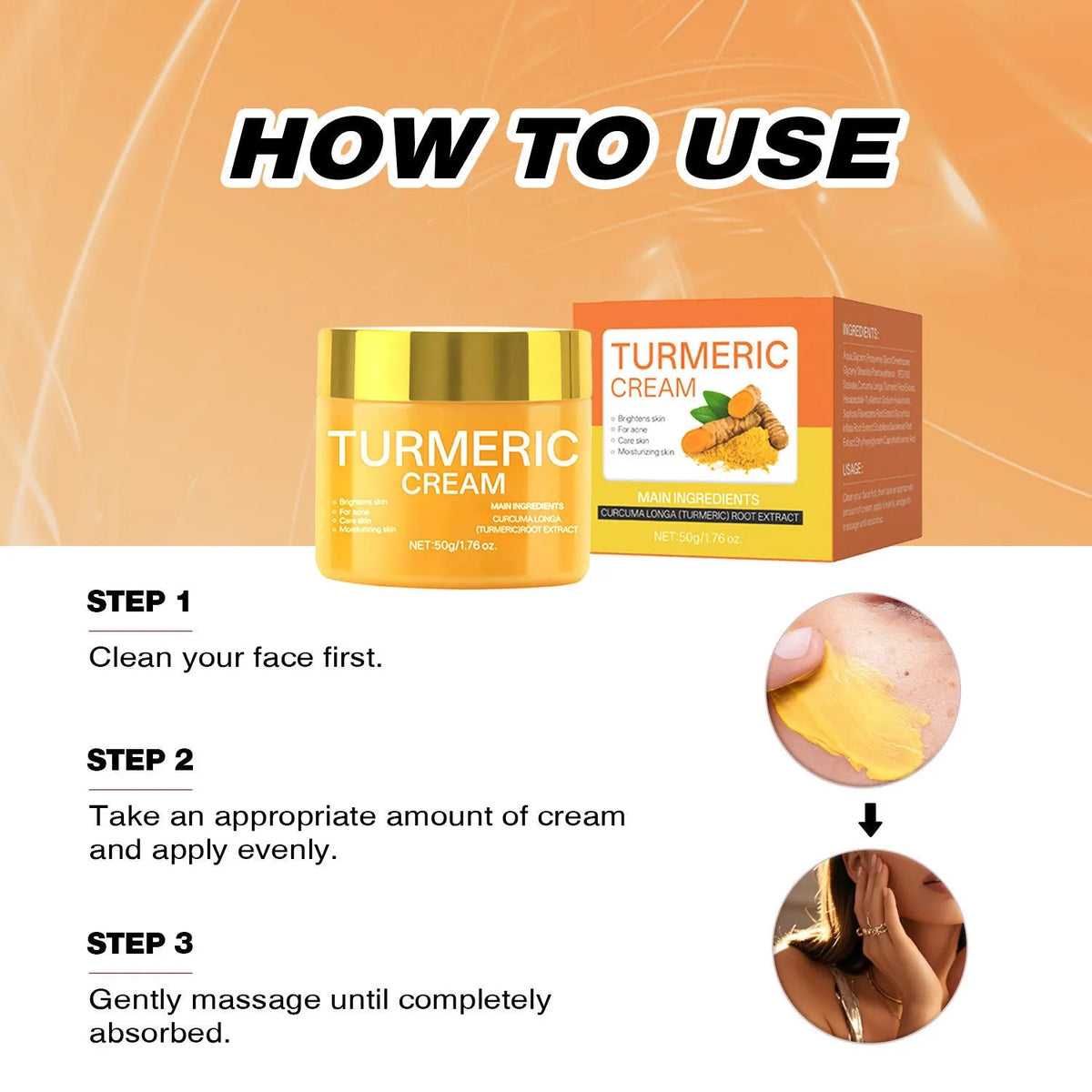 50g moisturising cream jar for facial hydration and skin brightening