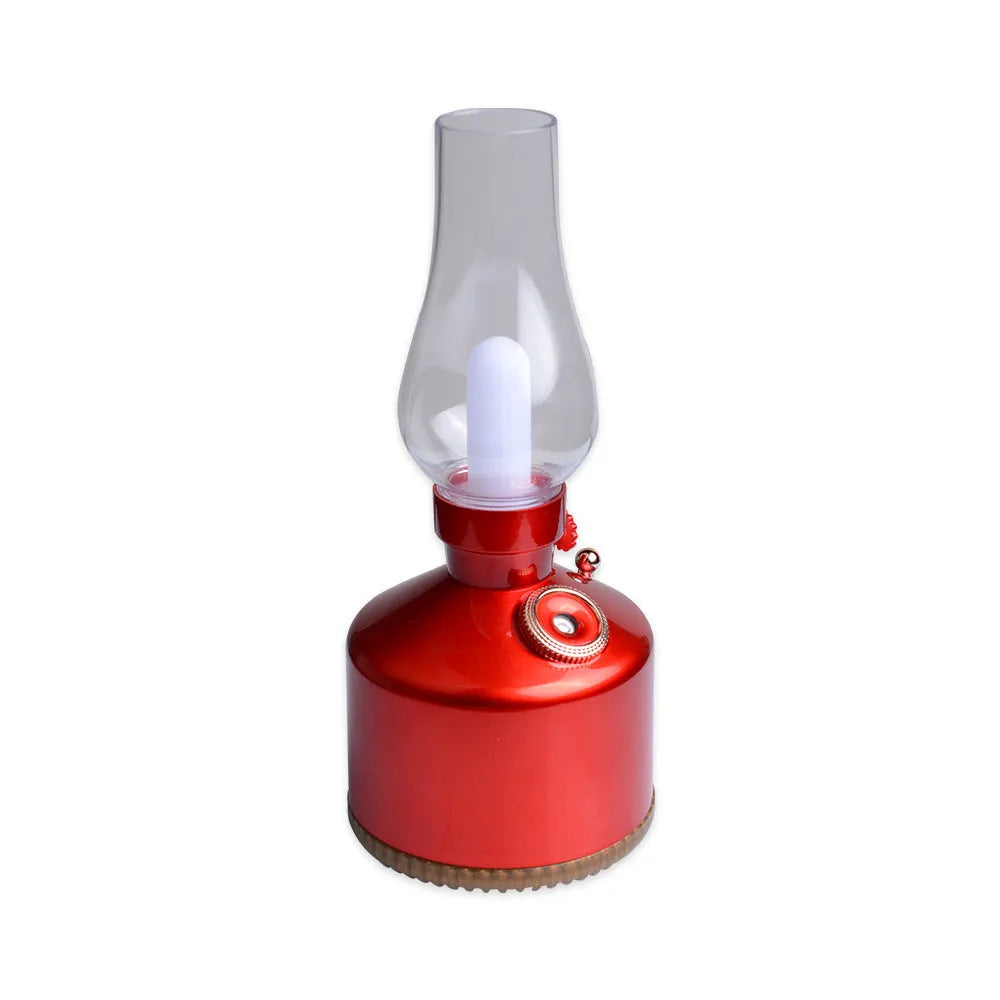 Kerosene lamp shaped ultrasonic air humidifier for home bar with USB power and timer