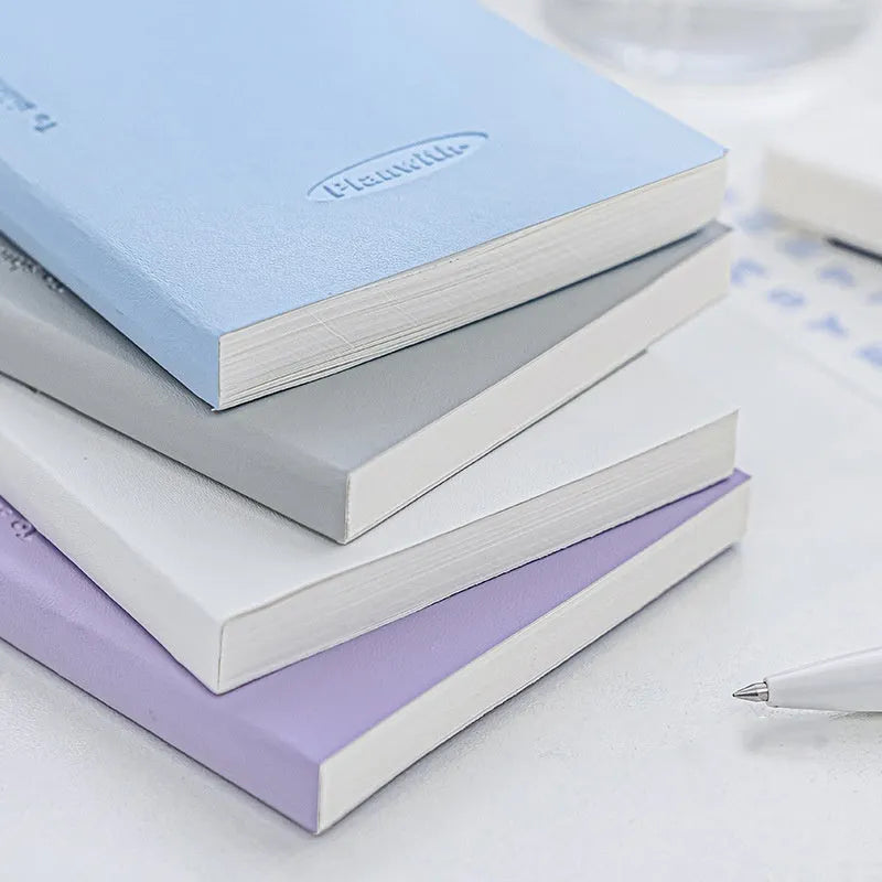 Embossed visual daily meter book with paper cover showing colour options and 80-page interior