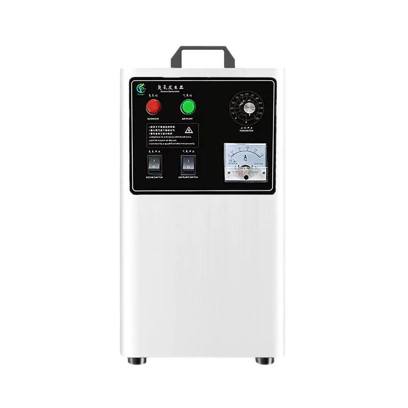 White and stainless steel ozone generator for fruit and vegetable treatment with 20g/h output