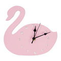 Wooden cartoon wall clock with battery-powered quartz movement in playful animal and shape designs