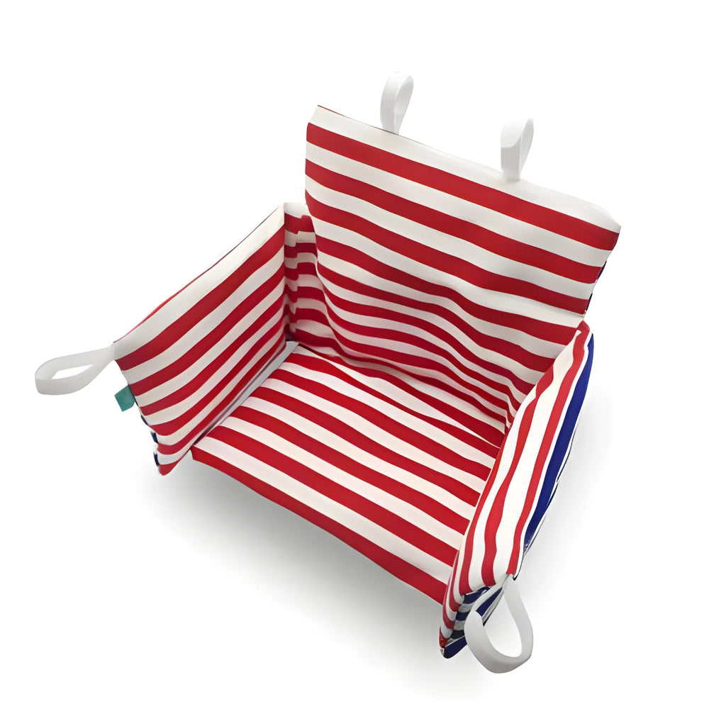 Plastic KFC-style baby dining chair with dinner plate, seat cushion and pulley accessories