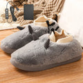 Unisex USB electric heating slippers in black, grey, matcha green, or taro with a soft velvet upper.