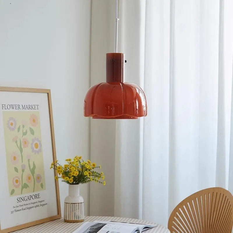 Medieval retro glass bud chandelier pendant light in available colour options
