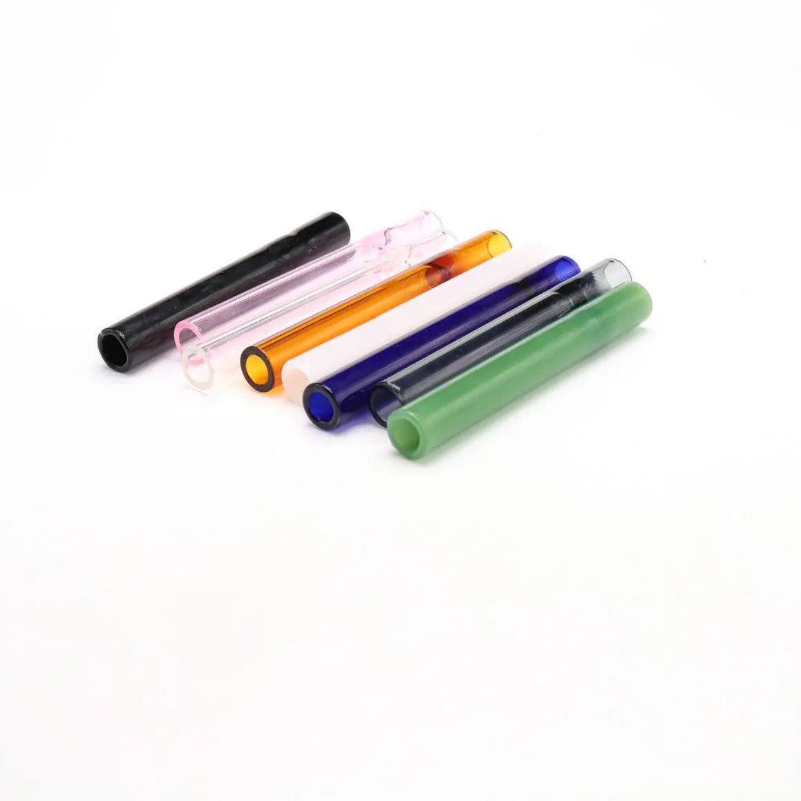Clear straight glass telescopic smoke pipe suction nozzle for water pipes