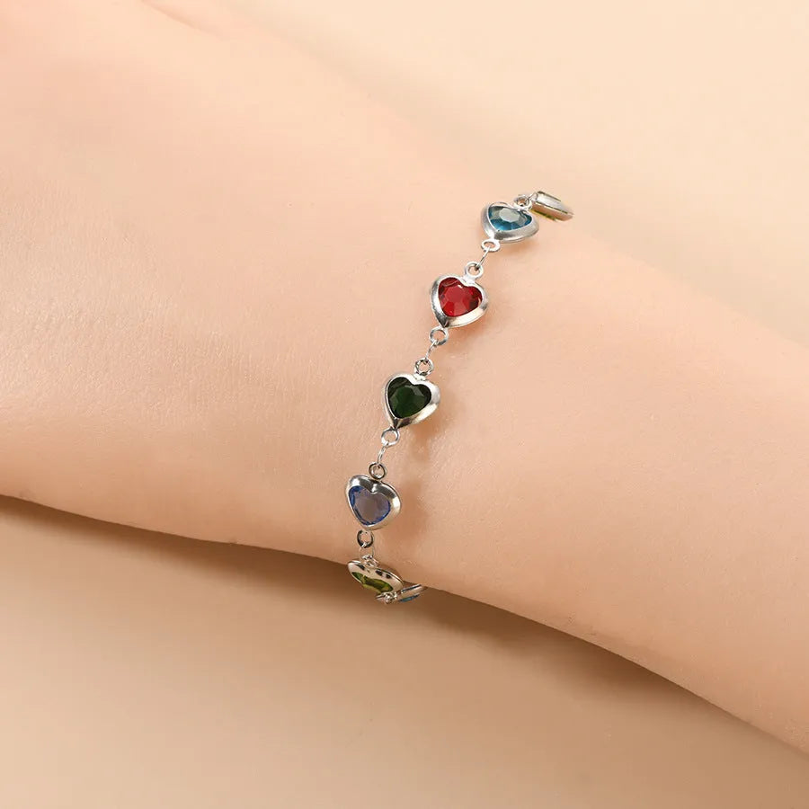 Devil's Eye geometric heart stainless steel bracelet in one of six electroplated colours.
