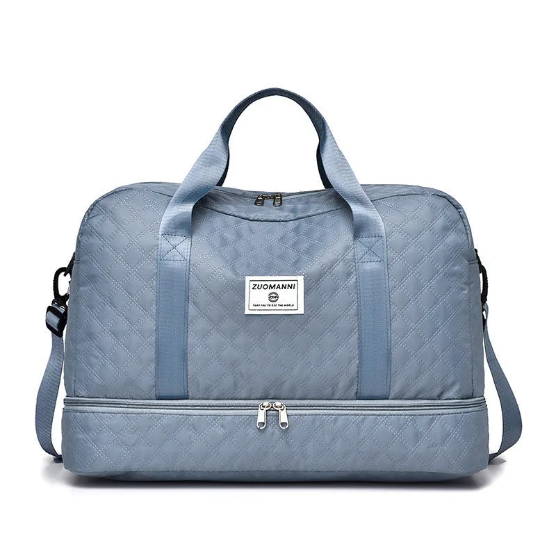 Oxford cloth large capacity buggy travel bag in a choice of colours including black and haze blue.