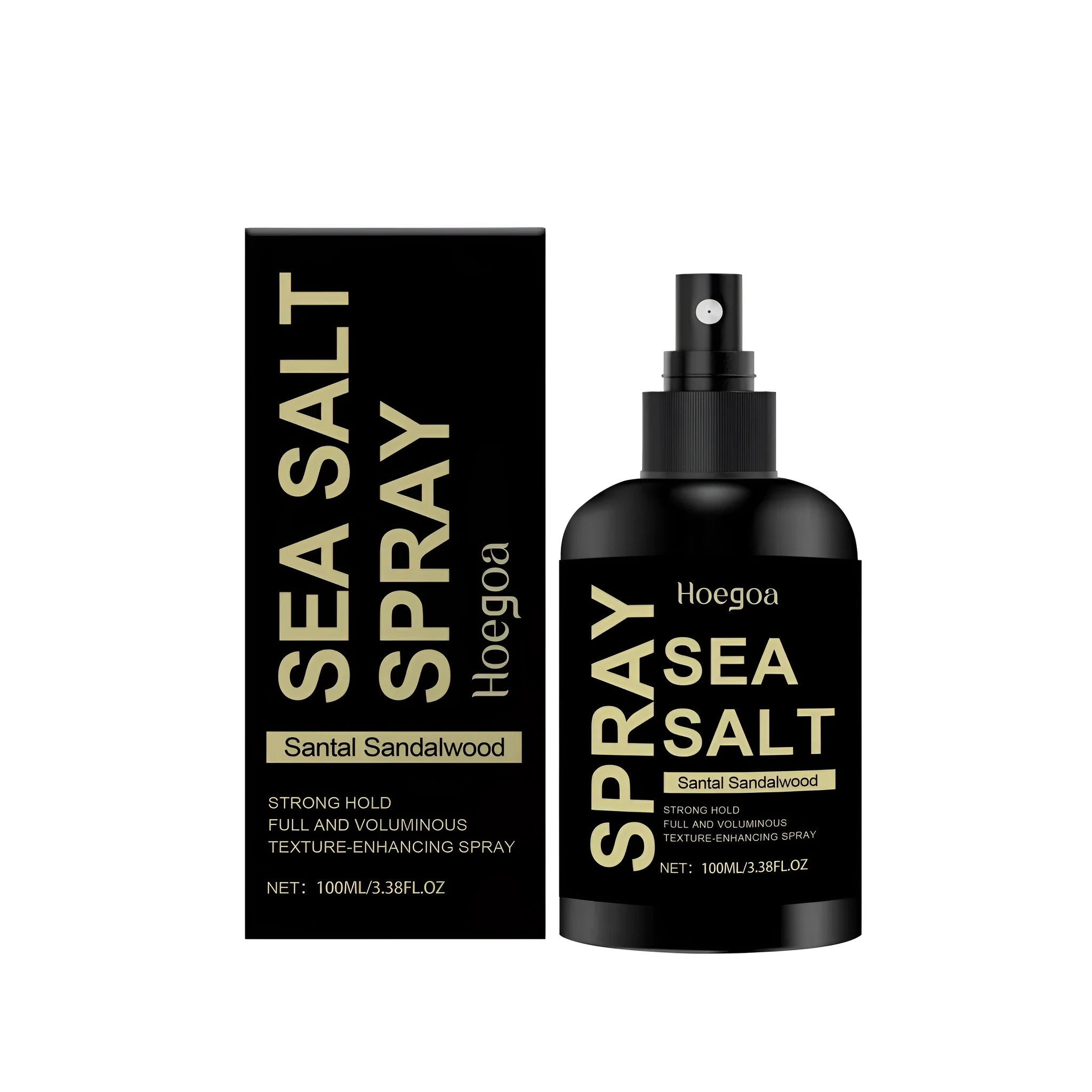 100ml bottle of sea salt and sandalwood hair styling spray for texturising